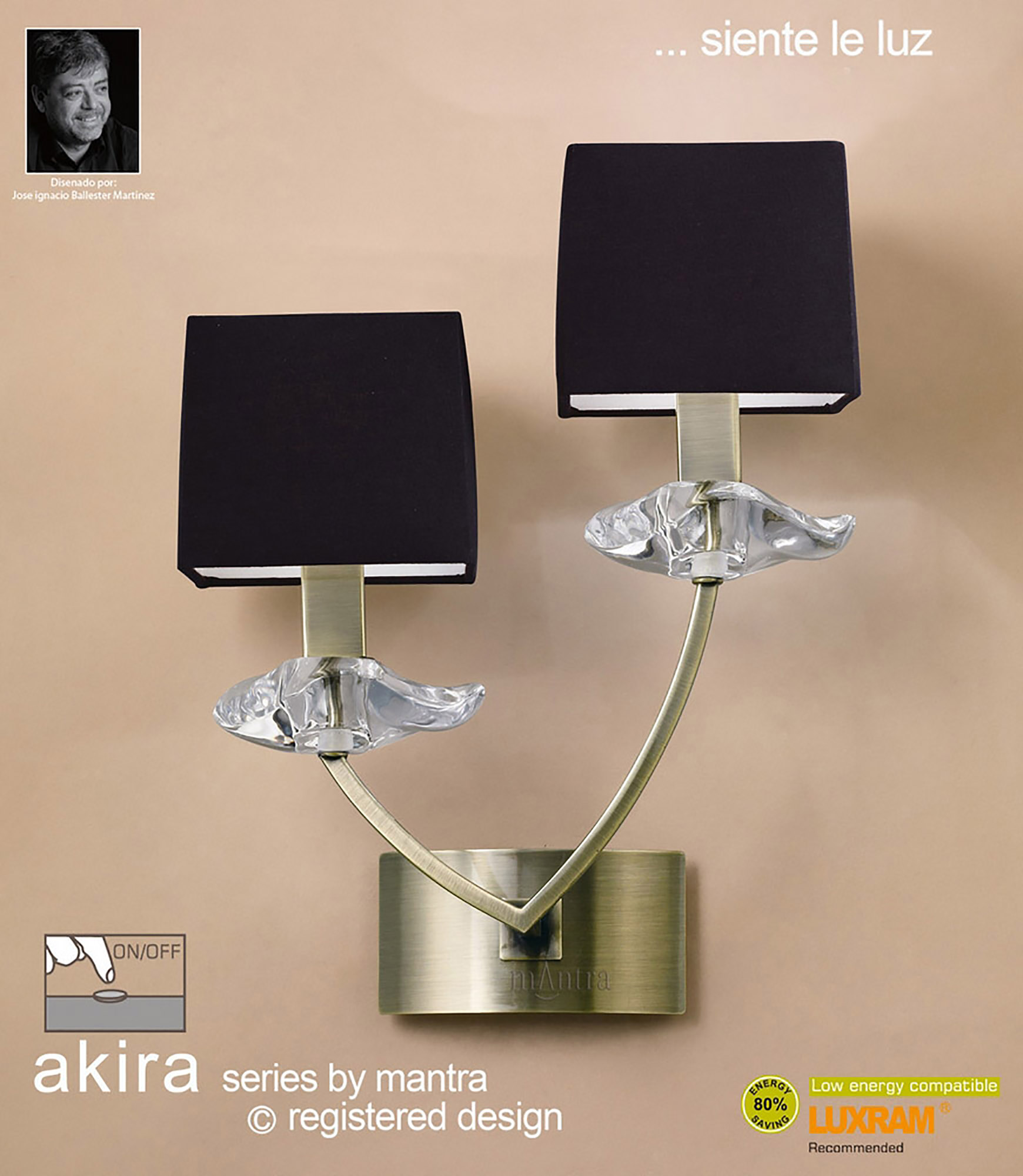 Akira AB Wall Lights Mantra Armed Wall Lights